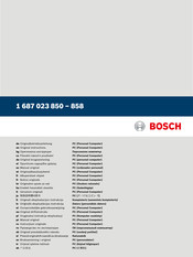 Bosch 1 687 023 851 Series Original Instructions Manual