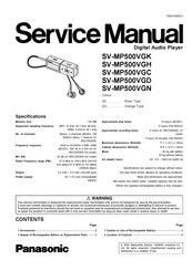 Panasonic SV-MP500VGK Service Manual