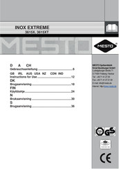 Mesto INOX EXTREME 3615XT Instructions For Use Manual
