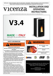 Extraflame Vicenza V3.4 Installation And Operating Instructions Manual