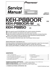 Pioneer KEH-P8800R-W/EW Service Manual