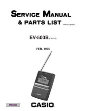Casio EV-500B Service Manual & Parts List