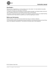 Burstner Premio Instruction Manual