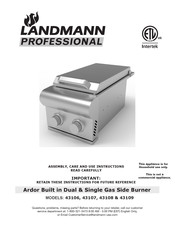 Landmann 43107 Assembly, Care And Use Instructions