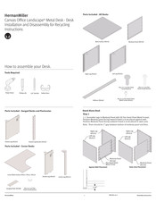 HermanMiller Canvas Office Landscape Metal Desk Installation And Disassembly For Recycling Instructions