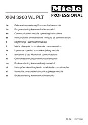Miele professional XKM 3200 WL PLT Operating Instructions Manual