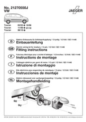 Jaeger 21270550J Fitting Instructions Manual