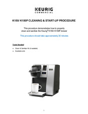 Keurig K-CUP K150P Cleaning & Start-Up Procedure