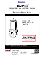 Crane BARNES 4SE914L Installation And Operation Manual