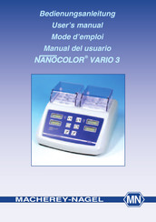 Macherey-Nagel Nanocolor Vario 3 User Manual