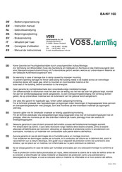 VOSS.farming BA-NV 100 Instruction Manual