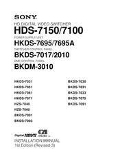 Sony BKDS-7030 Installation Manual