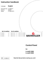 Baumuller b maXX 3000 Instruction Handbook Manual