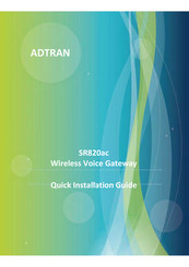 ADTRAN SR820ac Quick Installation Manual