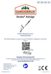 Gardebruk Debua ASX900 Instructions Manual