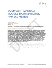 Nielsen PPM 360 METER Equipment Manual