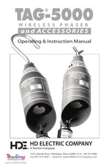 Textron HDE TAG-5000 Operating Instructions Manual