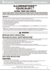 Polygroup ILLUMINATIONS COLOR BLAST SPIRAL TREE LED LIGHTS Owner's Manual