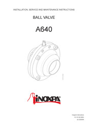 INOXPA VA640-000652050 Installation, Service And Maintenance Instructions