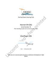 Darling Downs Soaring Club Glasflugel 206 Pilot Handling Manual And Conversion Document