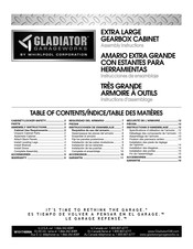 Whirlpool Gladiator GarageWorks Extra Large GearBox Cabinet Assembly Instructions Manual
