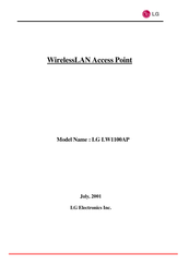 LG LW1100AP Series Manual