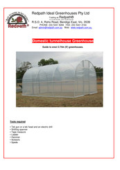 Redpath Domestic tunnelhouse Greenhouse 2.74 Manual