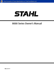Stahl 8000 Series Owner's Manual