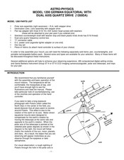 ASTRO-PHYSICS 1200 Manual