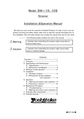 Yoshitake SW-10S Installation & Operation Manual