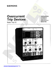 Siemens SG-3118 Installation Operation & Maintenance