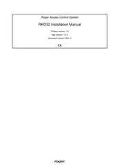 Roger RKD32 Installation Manual