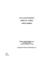 Phenix Technologies KVM50A Manual