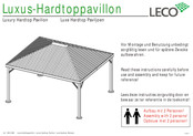 Leco Luxury Hardtop Pavilion Instructions Manual