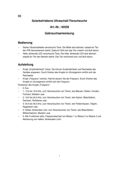 Eurotops 40539 Instruction Manual