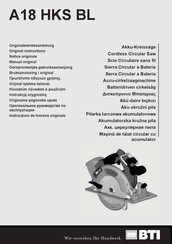 BTI A18 HKS BL Original Instructions Manual