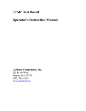 Cardinal SCMF Operator's Instruction Manual
