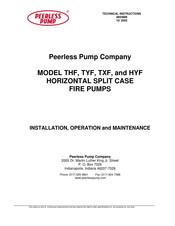 Peerless Pump TXF Installation, Operation And Maintenance Manual