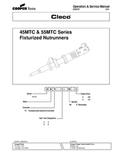 Cooper Tools Cleco 55MTC Series Operation & Service Manual