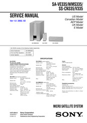 Sony SS-V335 Service Manual