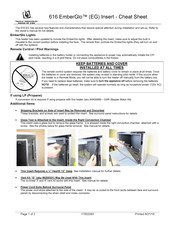 Travis Industries EmberGlo 616 Cheat Sheet