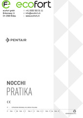 Pentair NOCCHI PRATIKA 970775 Manual