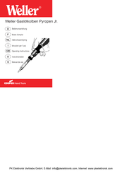 Cooper Hand Tools Weller Pyropen Jr. Operating Instructions Manual