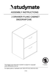 Studymate SM2DRWFCWE Supplemental Assembly Instructions