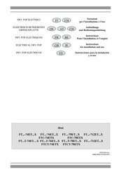 Lotus FT T-76ET Series Instructions For Installation And Use Manual