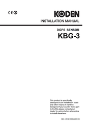 Koden KBG-3 Installation Manual