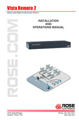 Rose electronics Vista Remote 2 Installation And Operation Manual