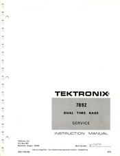 Tektronix 7B92 Instruction Manual