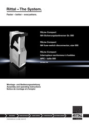 Rittal RiLine Compact Assembly And Operating Instructions Manual