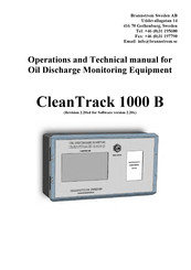 BRANNSTROM CleanTrack 1000 B Operation And Technical Manual
